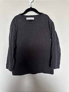 Camiseta basica algodão Zara chumbo manga cumprida  - 6 anos