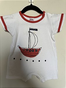 Homper Branco marinheiro - 9-12 meses