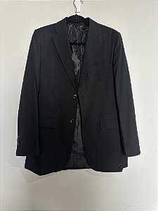 Terno Preto com listras cinzas discretas - Buckman (paletó e calça)