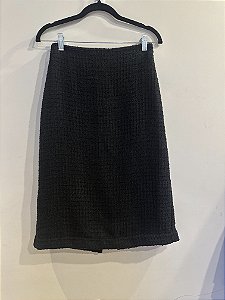 Saia de Tweed Preta PP Amissima