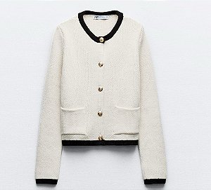 Tricot Zara de botões dourados M (veste P) Novo!