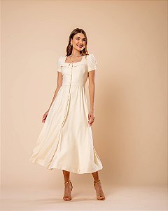 Vestido Beatrice Baunilha -PP veste P