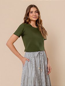 T-Shirt Gola Redonda - Verde