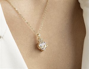 Colar Sagrado Coração de Jesus - Cristal