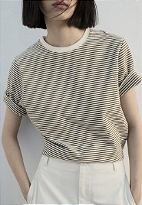 Blusa listrada Mango M