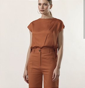Blusa Terracota P (nunca usada, com etiqueta)