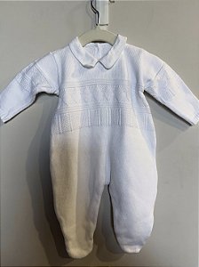 Macacão Tricot branco - 3 meses