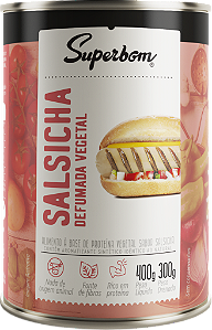 SALSICHA DEFUMADA VEGETAL-SUPERBOM-300g