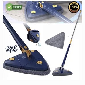 Esfregão Triangular Retrátil Mop Giratório 360º