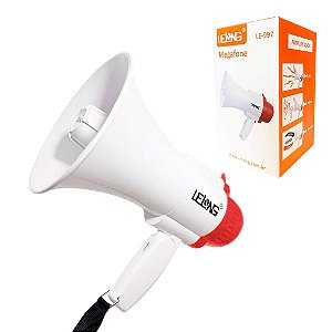 Megafone Portátil Com Sirene Musical e Gravador -LE-997