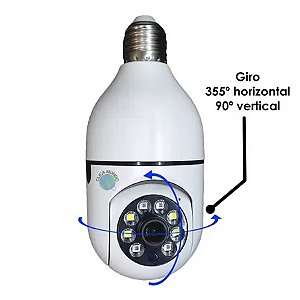 Câmera Ip Wifi Giratória Full HD com Visão Noturna e Alarme de Monitoramento