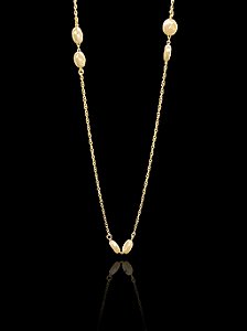 Colar Intercalado com acessórios em Pérola e Corrente. 70cm