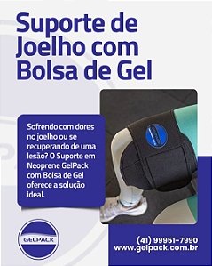 Suporte para Joelho com Bolsa de Gel Neoprene