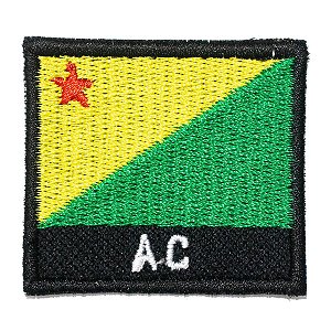 Patch Bordado Bandeira do Estado do Acre 4x4,5cm