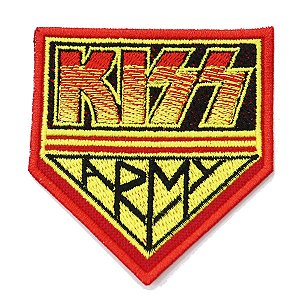 Patch Bordado Banda Kiss Army 7x7cm