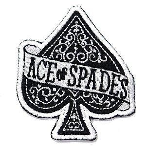 Patch Bordado Banda Ace of Spade 8x6,5cm