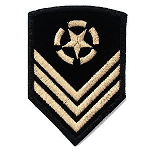 Patch Bordado Militar Divisa 8x5,5cm