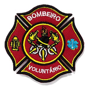 Patch Bordado Militar Bombeiro Voluntário 7x7cm