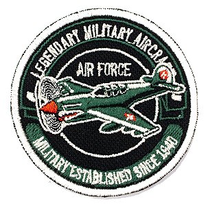 Patch Bordado Militar Avião Air Force Legendary 7x7,5cm