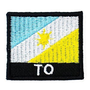 Patch Bordado Bandeira do Estado do Tocantins 4x4,5cm