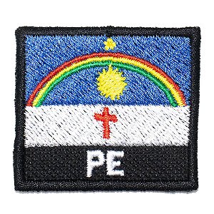 Patch Bordado Bandeira do Estado de Pernambuco 4x4,5cm