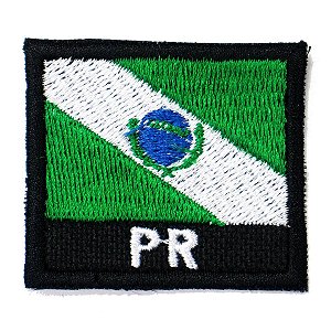 Patch Bordado Bandeira do Estado do Paraná 4x4,5cm