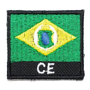 Patch Bordado Bandeira do Estado do Ceará 4x4,5cm