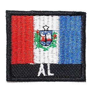 Patch Bordado Bandeira do Estado de Alagoas 4x4,5cm