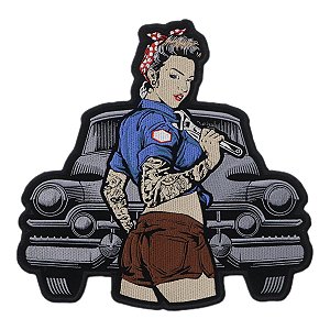 Patch Bordado Pinup Cars 30x30cm