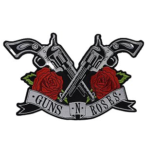 Patch Bordado Guns N' Roses Revolver 20x34cm