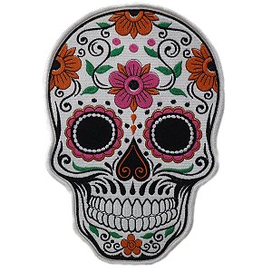 Patch Bordado Caveira Mexicana 24x17cm