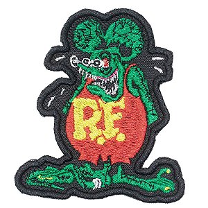 Patch Bordado Cartoon Rat Fink 9x8cm