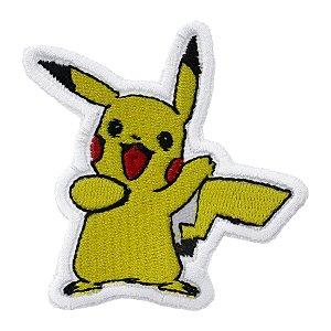 Patch Bordado Cartoon Pikachu 6x6cm