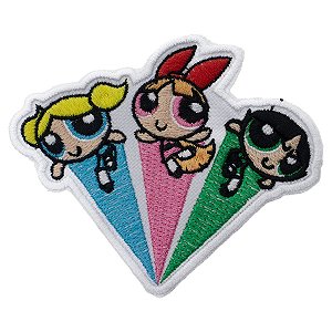 Patch Bordado Cartoon Meninas Super Poderosas 8x10cm