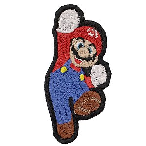 Patch Bordado Cartoon Mario Bros 10x5cm