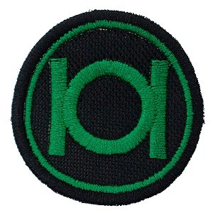 Patch Bordado Cartoon Lanterna Verde 5x5cm