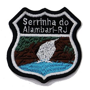 Patch Bordado Rota Serrinha do Alambari - RJ 6x6cm