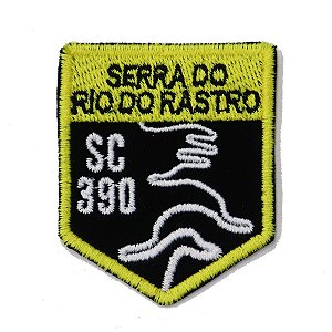 Patch Bordado Rota Corvo Branco - SC 370 6x6cm