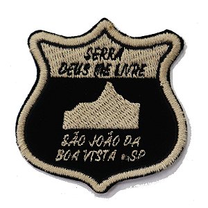 Patch Bordado Rota Serra Deus me Livre - São João da Boa Vista - SP 6x6cm