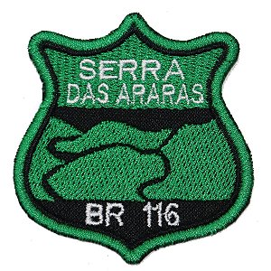 Patch Bordado Rota Serra das Araras - BR 116 6x6cm