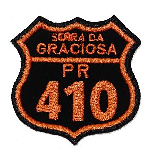 Patch Bordado Rota Serra da Graciosa - PR 410 6x6cm