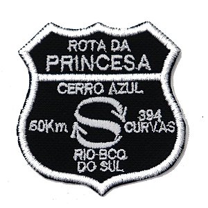 Patch Bordado Rota da Princesa - Cerro Azul 6x6cm