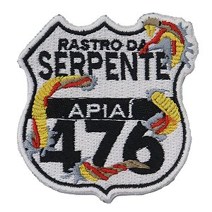 Patch Bordado Rota Rastro da Serpente - Apiaí 476 8x8cm