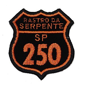 Patch Bordado Rota Rastro da Serpente - SP 250 6x6cm