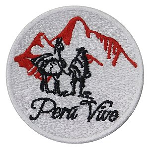 Patch Bordado Rota Peru Vive 8x8cm