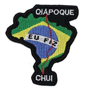 Patch Bordado Rota Oiapoque Chuí - Eu Fiz 8x7cm