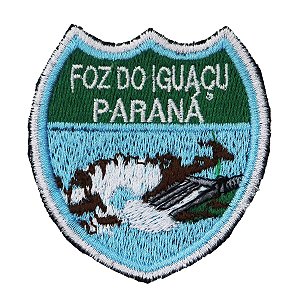 Patch Bordado Rota Foz do Iguaçu - PR 6x6cm