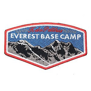 Patch Bordado Rota Everest Base Camp 7x13cm