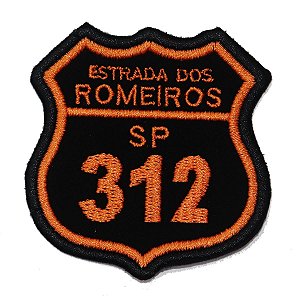 Patch Bordado Rota Estrada dos Romeiros - SP 312 6x6cm