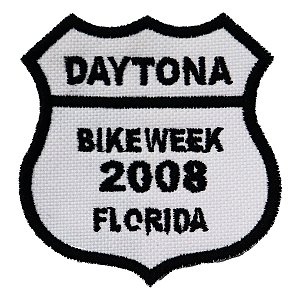 Patch Bordado Rota Daytona Bike Week 2008 - Florida 7x7cm